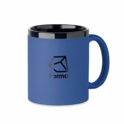 Keramikinis puodelis gumuotu paviršiumi RUBY 300ml, tinka graviravimui