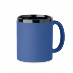 Keramikinis puodelis gumuotu paviršiumi RUBY 300ml, tinka graviravimui