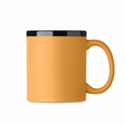 Keramikinis puodelis gumuotu paviršiumi RUBY 300ml, tinka graviravimui