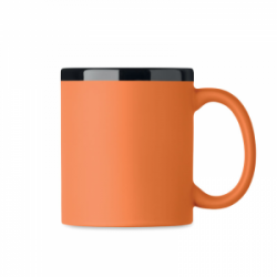 Keramikinis puodelis gumuotu paviršiumi RUBY 300ml, tinka graviravimui