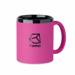 Keramikinis puodelis gumuotu paviršiumi RUBY 300ml, tinka graviravimui