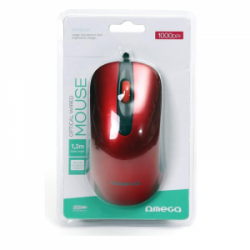 Pelė OMEGA OM0520, raudona