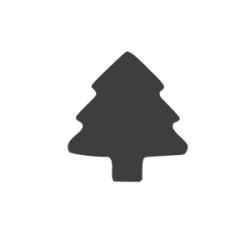 Dekoratyvinė skylamuša Kalėdų eglutė 25mm, HEYDA