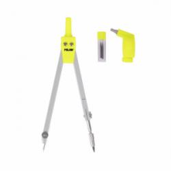 Skriestuvas MILAN su adapteriu spec.žymekliui + 2 grafitai, neon.geltona/juoda sp.