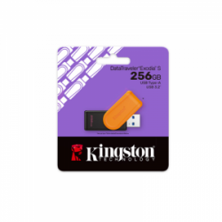 Atmintukas KINGSTON 256GB USB 3.2 Gen 1 juodas/oranžinis