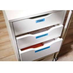 Juostelė DYMO D1 19mmx7m juoda/mėlyna