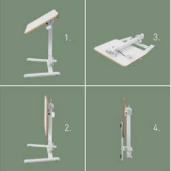 Kompaktiškas reguliuojamas stalas LEITZ ERGO  80x60, baltas
