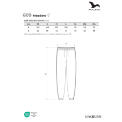 Kelnės unisex, įv. spalvų  MALFINI MEADOW