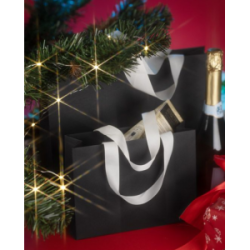 Dovanų maišelis DUNA 24x18x8cm juodos spalvos