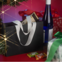 Dovanų maišelis DUNA 24x18x8cm juodos spalvos