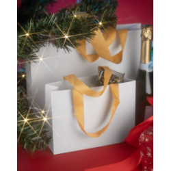 Dovanų maišelis DUNA 36x28,4x12cm baltos spalvos