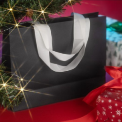 Dovanų maišelis DUNA 36x28,4x12cm juodos spalvos