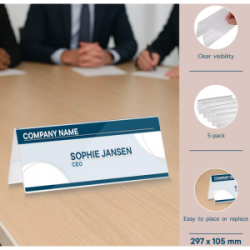 Pastatomas kortelių dėklas EUROPEL dvipusis 1/2 A4 300x105mm, pak.5vnt.