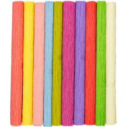 Krepinio popieriaus rinkinys CENTRUM, 25x60cm, 38g, 10 spalvų
