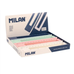 Liniuotė MILAN plastikinė 15cm, įp.20vnt.