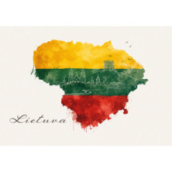 Sieninis kabinamas kalendorius trijų dalių TRIO 30x66 cm.